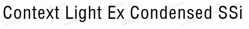 Context Light Ex Condensed SSi Normal字体转换